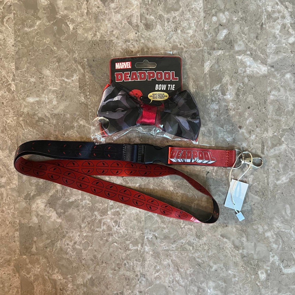 Deadpool bowtie and landyard